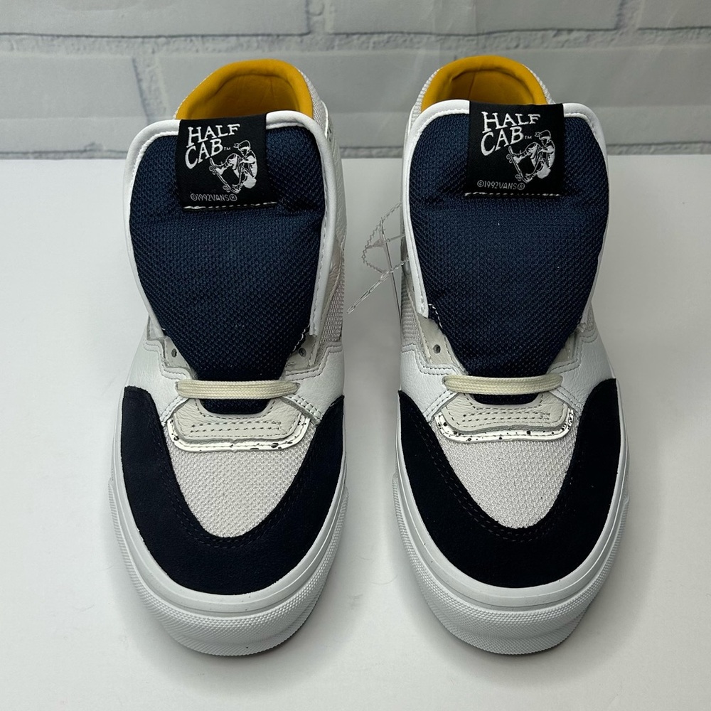 VANS White & Navy OG Half Cab Sneakers size 8 men - Picture 4 of 9
